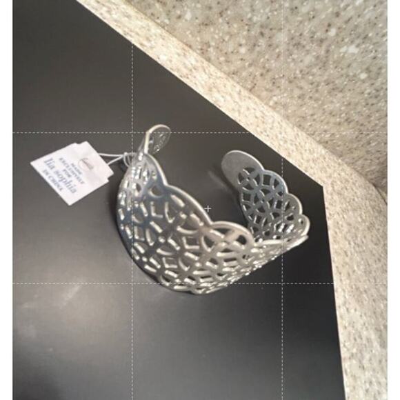 Lia Sophia Silver Cuf Bracelet Adjustable BOHO Vintage - Picture 3 of 5